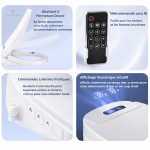 Abattant de toilette avec fonctionnalités pratiques