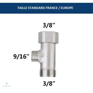Accessoire de plomberie pour WC Japonais, modèle T 3/8