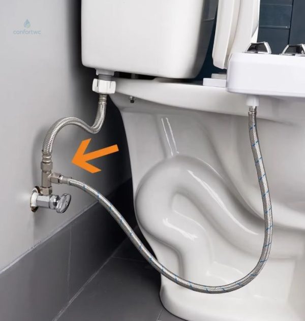 Raccord en T 3/8" adapté aux systèmes de WC Japonais