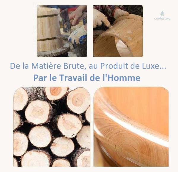 Bassine en Bois, objet de bien-être et de soin personnel