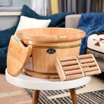 Bain de Pied en Bois pour détente et relaxation