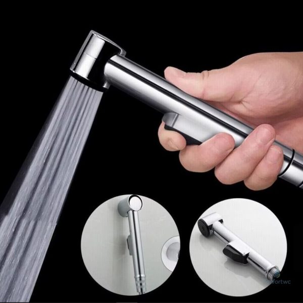 Douchette hygiénique, finition chrome, facile à installer