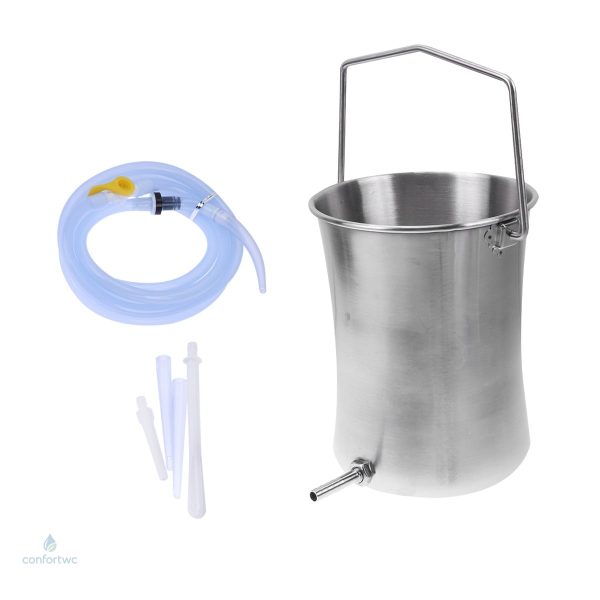 Poire à lavement inox, outil d'hygiène intime durable