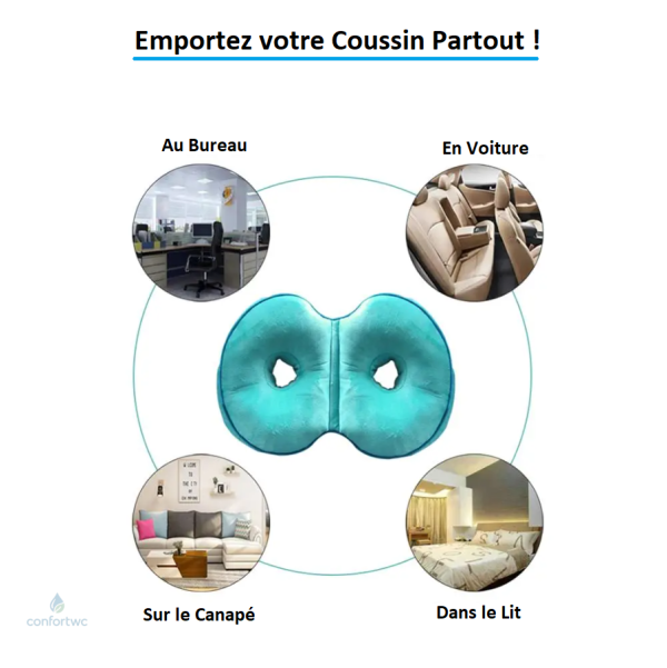Coussin pour fessier douloureux confortable et ergonomique - vue 8