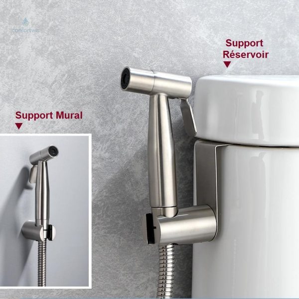 Douchette WC élégante, ajout pratique à votre salle de bain