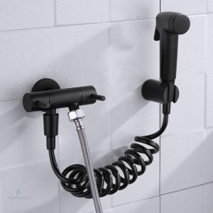 Douchette WC design noir pour salle de bain