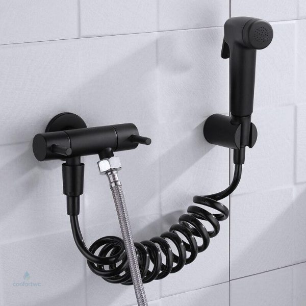 Douchette WC design noir pour salle de bain