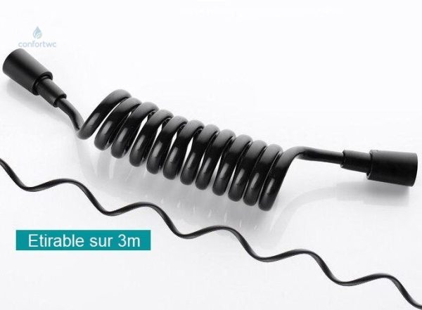 Douchette WC noire, solution d'hygiène efficace