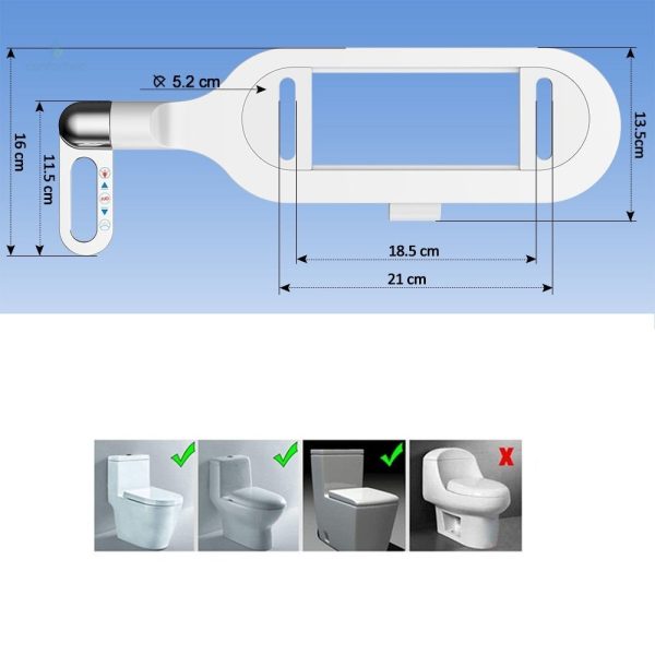 Kit de toilettes japonaises sans branchement électrique
