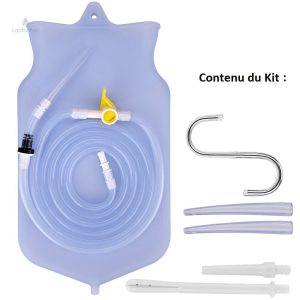 Poche lavement compacte pour un transport simplifié