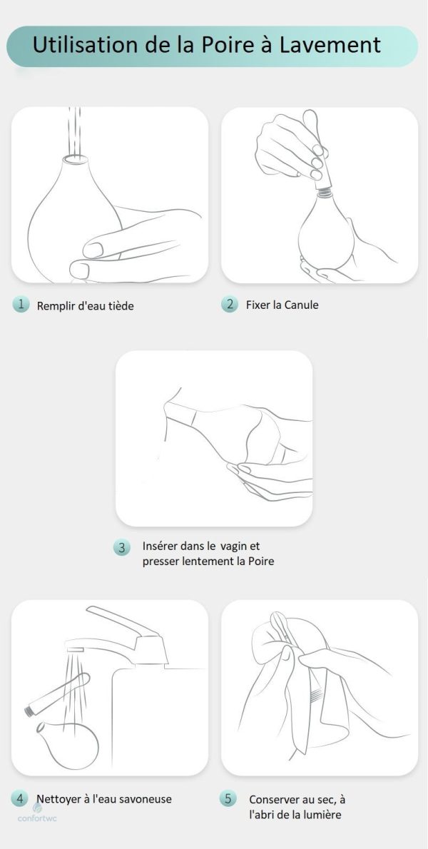 Accessoire de soin : poire pour hygiène féminine