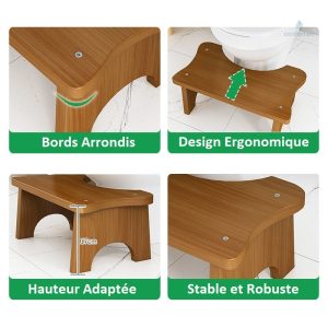 Accessoire Toilette en Bois Ergonomique