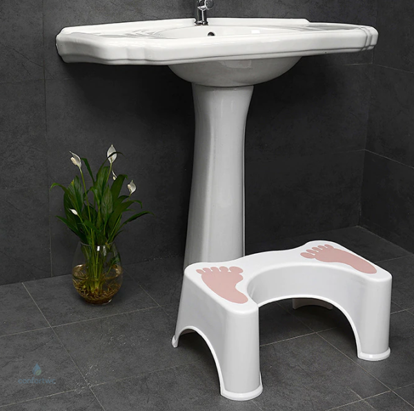 Tabouret de toilettes pour faciliter l'évacuation
